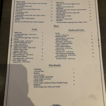 Maison Cheryl - Bar menu - French Near Me - Arlington, Virginia