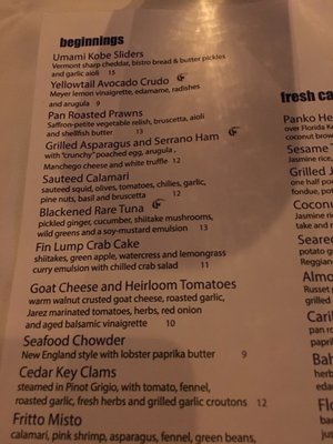 Menu photo 8 Fin Bistro Marco Island, FL