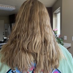 Paul Mitchell The School Indianapolis - Hair 2 days after perm and wash. Really shows the "layers."