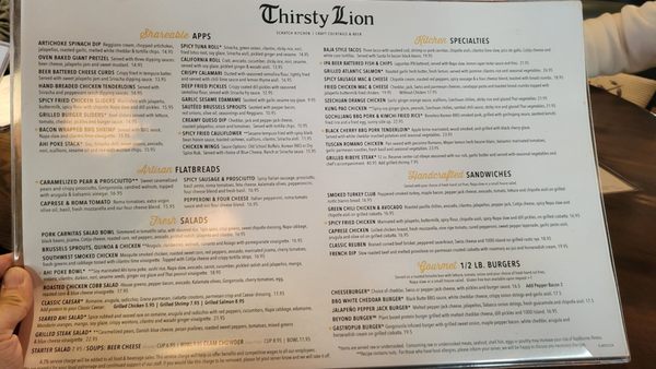 Menu photo 2 Thirsty Lion - Washington Square Tigard, OR Menu photo 2 Thirsty Lion - Washington Square Tigard, OR