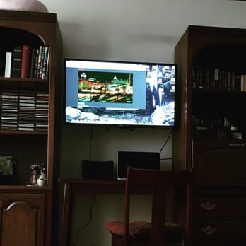 Chicago Handy - I did get a little OCD and took the TV down, purchased longer screws for the back of the TV, which allowed me to raise it up - Handyman Near Me - Chicago, Illinois Chicago Handy - I did get a little OCD and took the TV down, purchased longer screws for the back of the TV, which allowed me to raise it up - Handyman Near Me - Chicago, Illinois