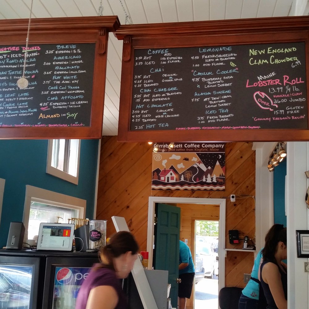 Coffee Hound - Chalkboard menu - Coffee & Tea Near Me - Bar Harbor, Maine