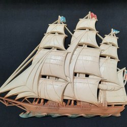 Junk Junkies - Vintage Syroco sailing ship wall decor. Measures 16"L x 13"H. $25.
