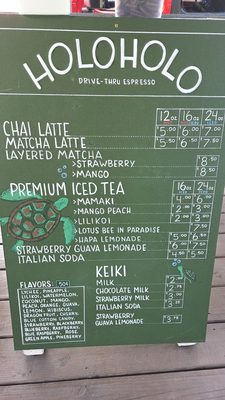 Menu photo 3 Holoholo Drive Thru Espresso Waimānalo, HI Menu photo 3 Holoholo Drive Thru Espresso Waimānalo, HI