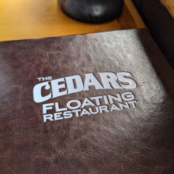 Cedars Floating Restaurant - Menu cover - Seafood Near Me - Coeur D'alene, Idaho