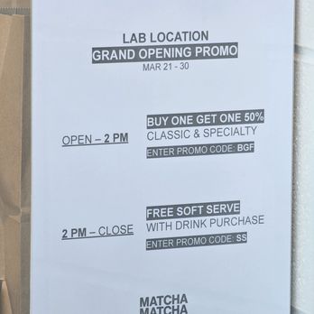 Matcha Matcha - Grand opening promotion - Coffee & Tea Near Me - Markham, Ontario