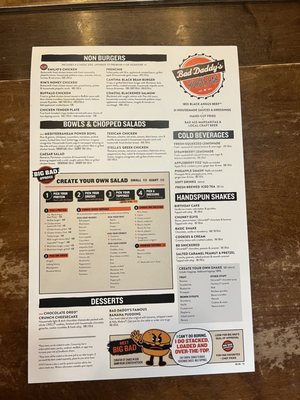 Menu photo 2 Bad Daddy's Burger Bar Winston-Salem, NC