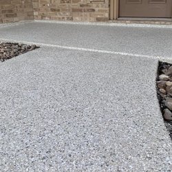G&G Concrete and Construction - Exposed aggregate concrete walkway
