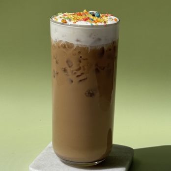 Fruitea Refreshers - Spring Release! - Fruity Cereal Espresso: espresso, milk, white chocolate and lavender with white chocolate cream top - Bubble Tea Near Me - San Jose, California Fruitea Refreshers - Spring Release! - Fruity Cereal Espresso: espresso, milk, white chocolate and lavender with white chocolate cream top - Bubble Tea Near Me - San Jose, California