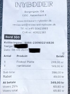 Menu photo 1 Nyboders Køkken København, Menu photo 1 Nyboders Køkken København,