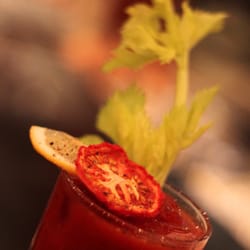 Ducktail's - Bloody Mary with tomato chips.