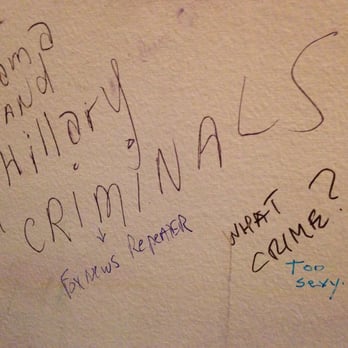 Area Four - Political commentary in the men's room. - Pizza Near Me - Cambridge, Massachusetts