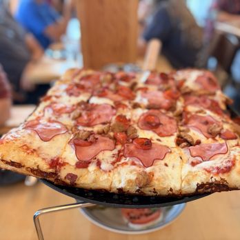 Sourdough Willy’s Pizzeria - Meat lovers Sicilian pizza - Pizza Near Me - Kingston, Washington Sourdough Willy’s Pizzeria - Meat lovers Sicilian pizza - Pizza Near Me - Kingston, Washington