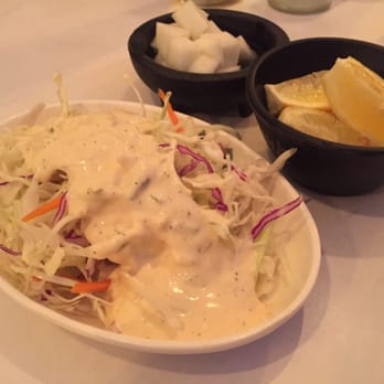 Kitchen Sooda - Complimentary side dishes - radish and salad - Seafood Near Me - Los Angeles, California