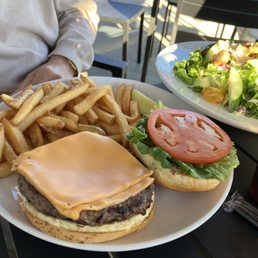 Burger and fries