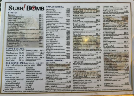 Menu photo 4 Sushi Bomb Draper, UT