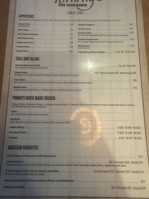 Menu photo 2 Tommy's On Higgins Chicago, IL