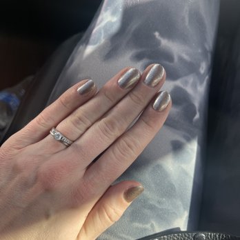 Tip to Toe Nails - Directly after getting them done- perfect new years Eve color - Nail Salons Near Me - Centennial, Colorado