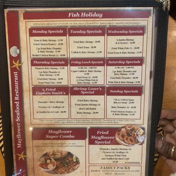 Mayflower Seafood and Restaurant - Menu - Seafood Near Me - Henderson, North Carolina