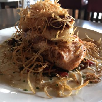 Anthonie's Market Grill - Grilled Salmon with blacken scallop - Seafood Near Me - Simonton, Texas