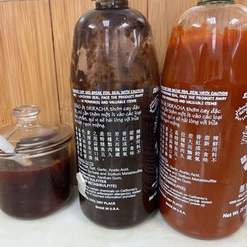 Pho Five-O - Chili oil, plum sauce, and sriracha - Vietnamese Near Me - Aiea, Hawaii
