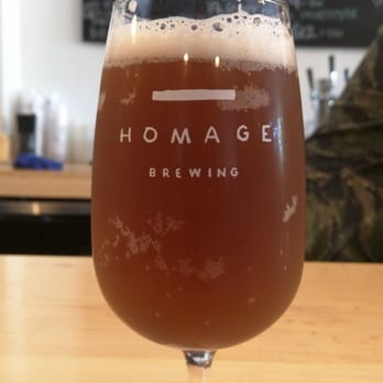 Homage Brewing - A pour of Killing Moon at Homage Brewing; Mixed Fermentation Old World Saison with Apricots. - Breweries Near Me - Pomona, California