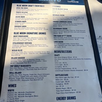 Blue Moon Taphouse - Drink menu - Breweries Near Me - Norfolk, Virginia