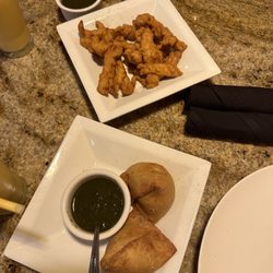 Saffron Indian Bistro - Chicken Pakora and Veg Samosa
