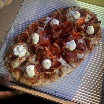 MOTO Delicatessen & Bodega - Pepperoni pizza hot honey ricotta - Delis Near Me - Fresno, California MOTO Delicatessen & Bodega - Pepperoni pizza hot honey ricotta - Delis Near Me - Fresno, California