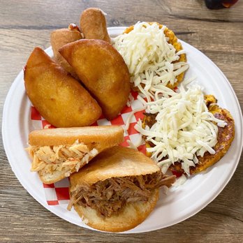 Arepa Xpress - a plate of food on a table - Venezuelan Near Me - Spring, Texas