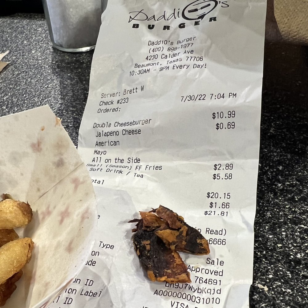 Daddio's Burger - What is this?? - Burgers Near Me - Beaumont, Texas