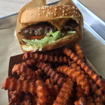 Burgers Park - Park Burger with sweet potato fries - Burgers Near Me - North York, Ontario