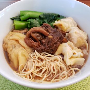 Mike's Noodle House - Wonton, Sui Kau, Beef Brisket Noodle Soup with Chinese Broccoli. IG: @take.a.bite.with.me - Cantonese Near Me - Seattle, Washington Mike's Noodle House - Wonton, Sui Kau, Beef Brisket Noodle Soup with Chinese Broccoli. IG: @take.a.bite.with.me - Cantonese Near Me - Seattle, Washington