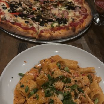 Saviano's Italian Kitchen - Veggie pizza and rickey chicken riggis (or however you spell it) - Italian Near Me - Euless, Texas Saviano's Italian Kitchen - Veggie pizza and rickey chicken riggis (or however you spell it) - Italian Near Me - Euless, Texas