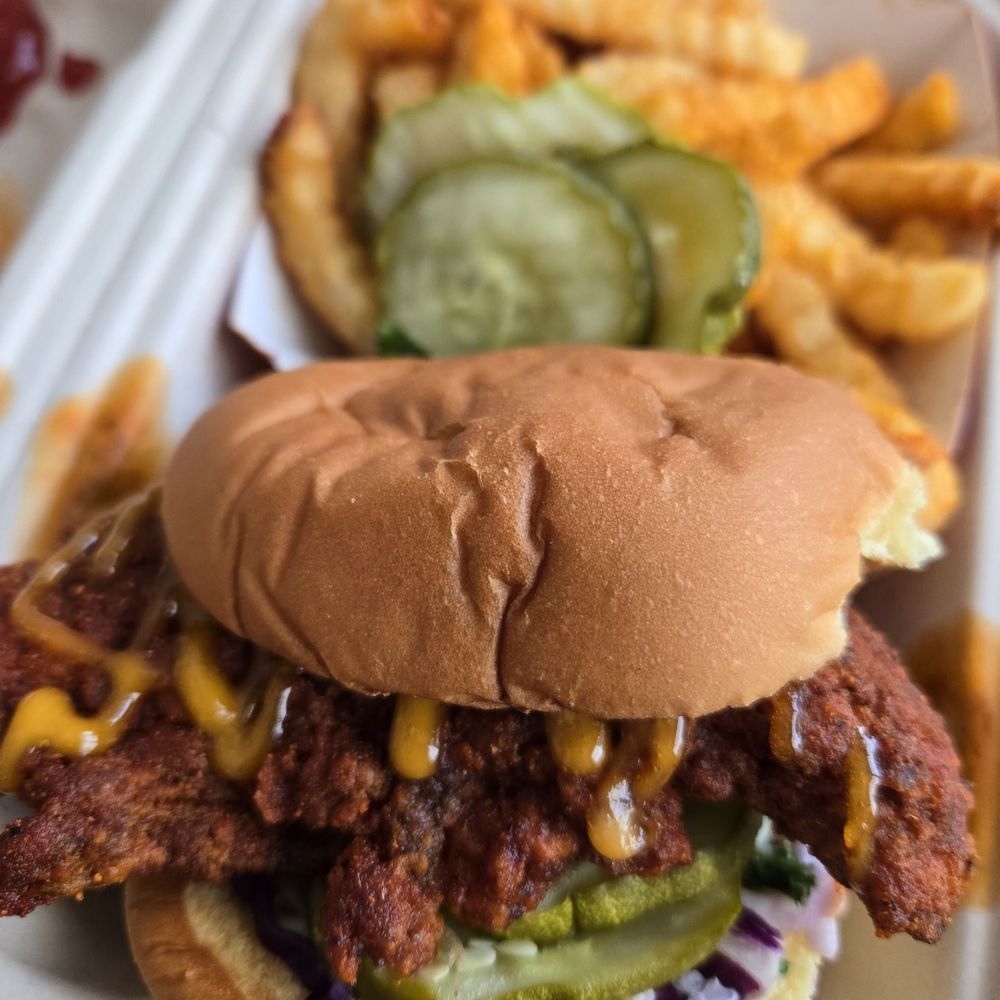 Dave's Hot Chicken - Slider with fries - Chicken Shop Near Me - Fresh Meadows, New York Dave's Hot Chicken - Slider with fries - Chicken Shop Near Me - Fresh Meadows, New York