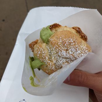 Beard Papa's - Original cream puff with matcha - Desserts Near Me - Denver, Colorado