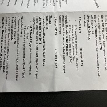 Joe's Grill Express - Menu - Scrambles - American Near Me - Honolulu, Hawaii