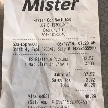 Mister Car Wash - Proof that I was there. - Car Wash Near Me - Draper, Utah Mister Car Wash - Proof that I was there. - Car Wash Near Me - Draper, Utah