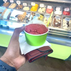 Artisan Gelato by Norman Love - Coconut gelato and raspberry sorbetto