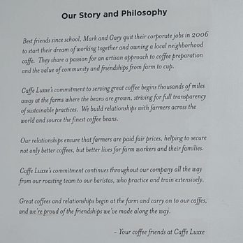 Caffe Luxxe - The backstory - Coffee & Tea Near Me - Long Beach, California