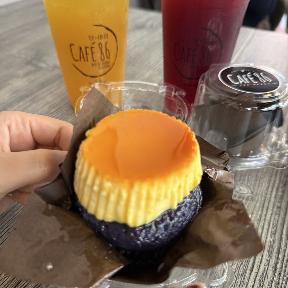 Cafe 86 - Ube flan cake - Desserts Near Me - Tustin, California