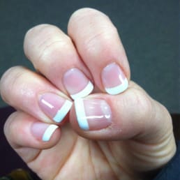 French tip shellac on my natural nails. $35. French tip shellac on my natural nails. $35.