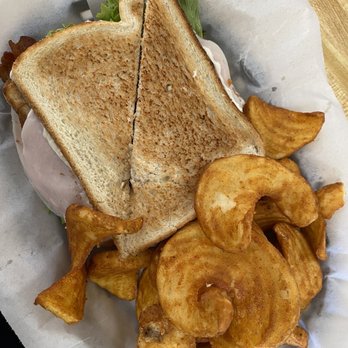 Farmhouse Kitchen & Bakery - Triple decker club with homemade curly fries - Bakeries Near Me - Claysville, Pennsylvania Farmhouse Kitchen & Bakery - Triple decker club with homemade curly fries - Bakeries Near Me - Claysville, Pennsylvania
