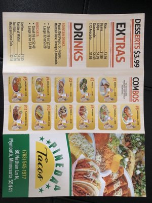 Menu photo 6 Pineda Tacos Plymouth, MN