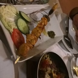 Tandoori chicken kebab and karai kofta.