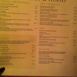 The Coach & Horses - The menu