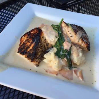 Martha's Exchange - Ginger salmon served over mashed potatoes - New American Near Me - Nashua, New Hampshire Martha's Exchange - Ginger salmon served over mashed potatoes - New American Near Me - Nashua, New Hampshire