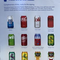 Drink menu