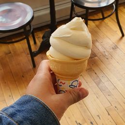 A lactose free vanilla icecream cone that I tried at Butter Meat Co. A lactose free vanilla icecream cone that I tried at Butter Meat Co.