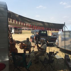 Průcha Bluegrass Instruments - Fiddlers Picnic vintage Trailer Rally, Livingston MT, Prucha instruments at work